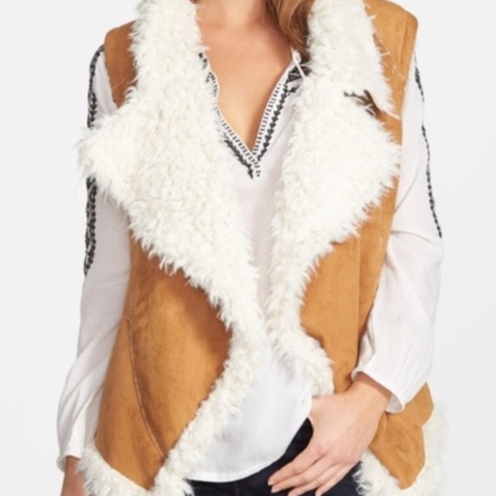 fluffy suede vest